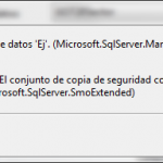 SQL Server: Error en la restauración de la base de datos. Copia distinta de la existente