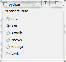 agrupar una lista de radio buttons