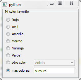 agrupar una lista de radio buttons