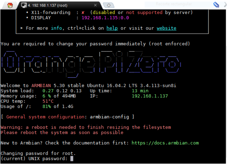 Puesta en marcha y configuracion Wifi de Orange PI Zero