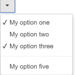 Bootstrap: cómo agregar estado checked a los elementos de un menu dropdown